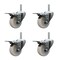 Service Caster 4 Inch Nylon Swivel 34 Inch Threaded Stem Caster Set with Total Lock Brake SCC-TSTTL20S414-NYS-34212-4 - alternate 1